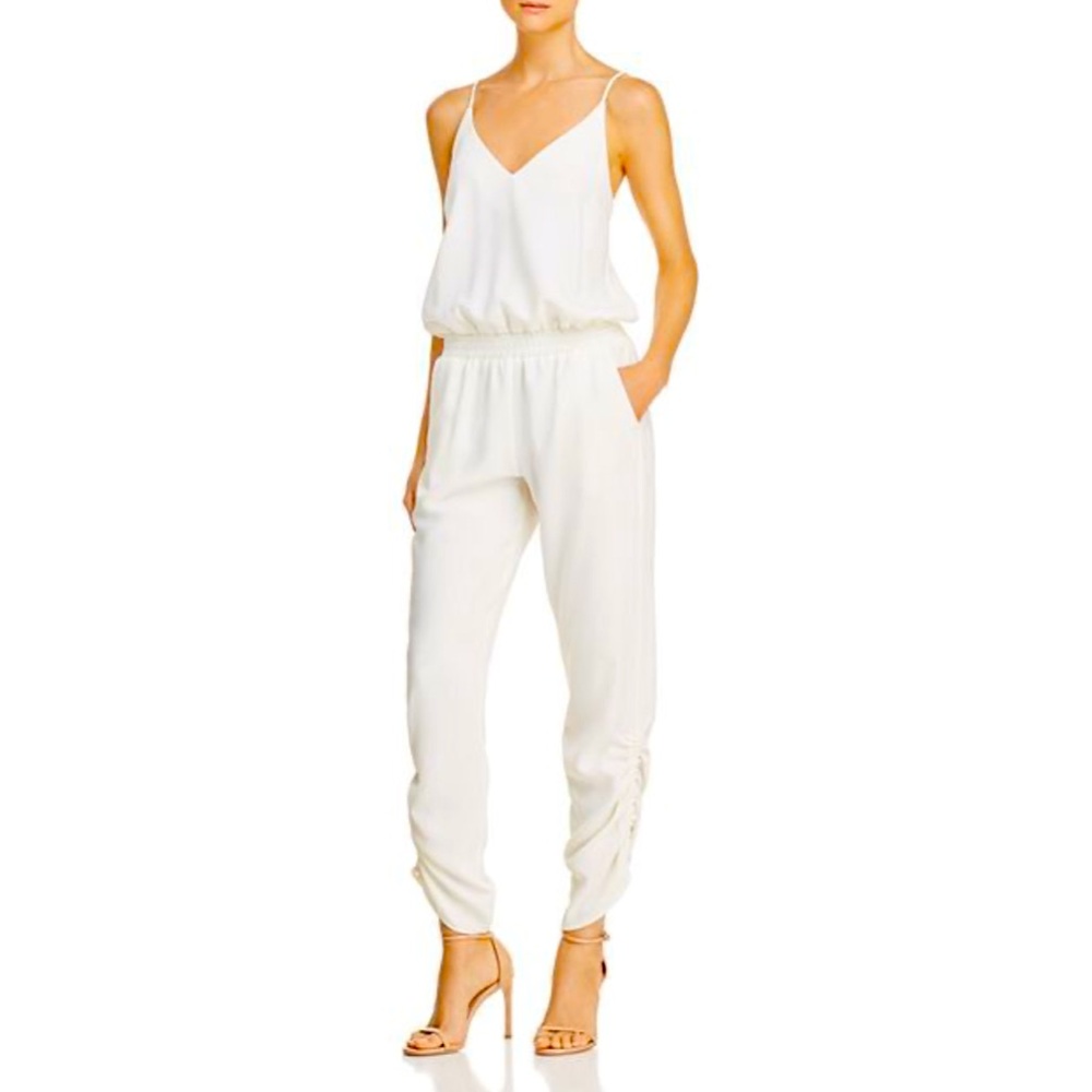 Amanda Uprichard Like New Sexy Cream Lowell Jumpsuit Large